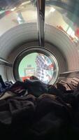 A Unique Perspective from Inside a Washing Machine A Captivating Take on Laundry Day video