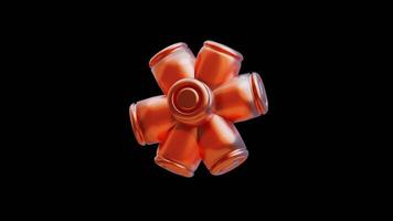 3D Animation of Octagonal Cylinders Shape video