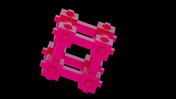 3D Animation of Cube Abstract Shape video