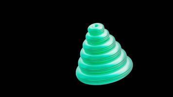 3D Animation of Cone Abstract Shape video