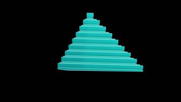 3D Animation of Step Pyramid Shape video