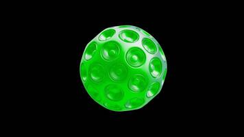 3D Animation of Cratered Sphere Shape video