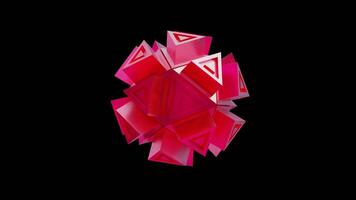 3D Animation of Triangle faced Polygon Shape video