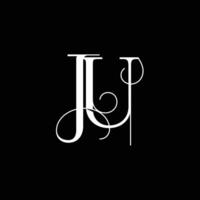 Initial letter logo design JU vector