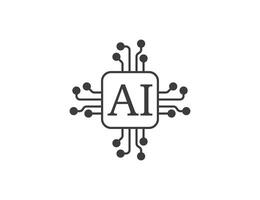 Ai, artificial intelligence line icon. vector