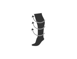 Compression, leg, arrow icon. vector