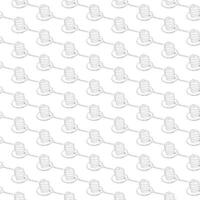 A piece of layered cake on a plate with a spoon. Doodle style. Seamless pattern. vector
