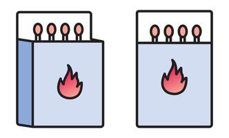Stylish Matchbox Design with Striking Flames vector