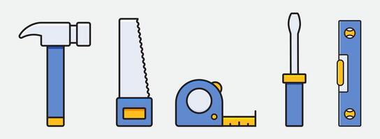 Essential Tool Set for DIY Projects vector
