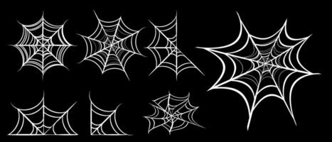 White spider web for Halloween design. Spiderweb icon. vector