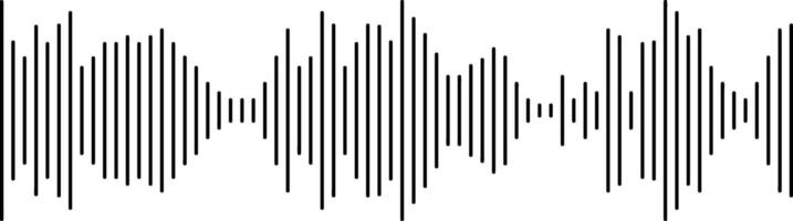 Isolated sound wave from parallel lines. vector