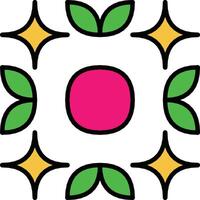 Colorful Abstract Design Featuring Symmetrical Shapes and Fresh Leaf Motifs vector