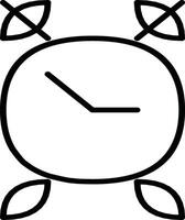Minimalist Black and White Clock Icon With Circular Design vector