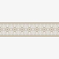 seamless border with geometric floral design. Horizontal border for wallpaper, textile with intricate repeating pattern with flowers and leaves. Classic elegant design for fabric, linen, scarf, silk vector