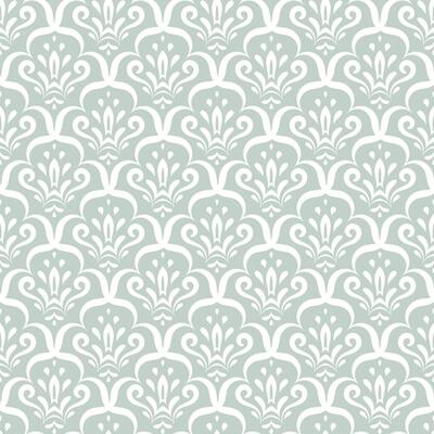 seamless pattern with damask design. Background with stylized floral and scroll elements in elegant manner for textile, wallpaper, wrapping, linen. Classic refined backdrop in oriental style