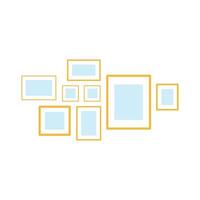 Colorful Illustration of Composition of the Frames Isolated on White Background vector