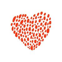 Spotted Heart Shape Isolated on White Background vector