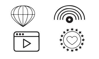 Doodle Communication Icons vector