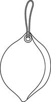 Simple hand drawn illustration lemon tag vector