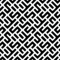 Black and white unique abstract formation illustration bold digital abstract pattern. vector