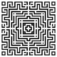 Abstract geometry maze pattern. black and white seamless geometric labyrinth background. vector