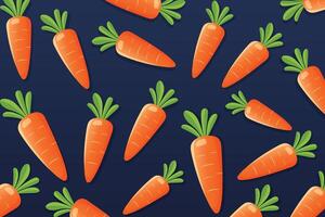 Flat illustration of carrot wallpaper on a dark blue background vector
