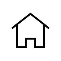 Outline Stroke House Home Icon Design On White Background vector