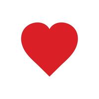 Red Color Heart Icon Design On White Background vector