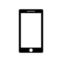 Smart Phone Mobile Silhouette Icon Design On White Background vector