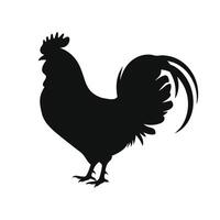 A striking rooster silhouette in classic black, capturing the essence of farm life with a rustic and timeless touch. vector