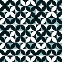 Seamless Black and White Geometric Pattern with Circular Shapes vector