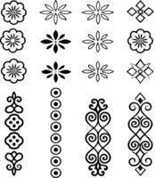 Vintage Ornamental Vertical Patterns Pack vector