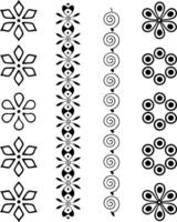 Elegant Monochrome Geometric Designs Collection vector