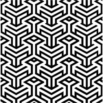 Minimalist Geometric Pattern Repeating Y-Shaped Elements