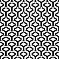 Black and White Geometric Pattern Interlocking Y-Shape Design vector