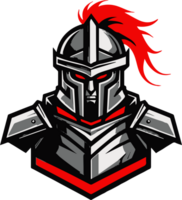 A knight with red hair and a helmet png