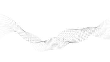 Abstract wavy card or poster. Halftone small dots background. vector