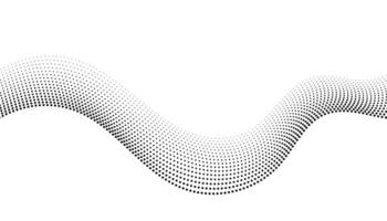 Abstract dotted wave, flow background. Spots pop art background. Halftone design element, card. vector