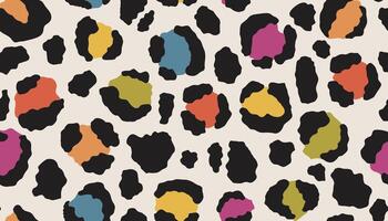 Leopard stains background. Seamless pattern with spots of wild big cat. vector