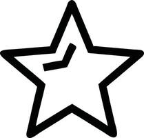 Bold Black Star Icon Graphic Design Element for User Interface UX UI Website App vector