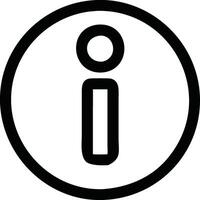 Circular Information Icon Graphic Design Element for Website User Interface vector