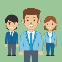 A Team of Business Professionals Ready to Collaborate and Succeed vector