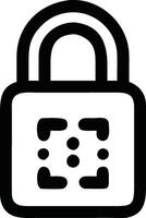 Biometric Padlock Security System Icon Graphic Representation vector