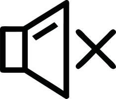 Mute sound icon graphic design element for digital interface user experience vector