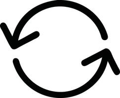 Circular Arrows Icon Representing Renewal and Recycling vector