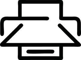 Simple Line Art Icon of a Scanner or Printer Device for Digital Documents vector