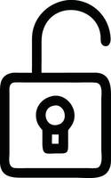 Unlock icon on white background vector