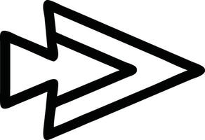 Forward icon on white background vector