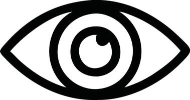 Eye icon on white background vector