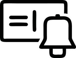 Notification icon on white background vector